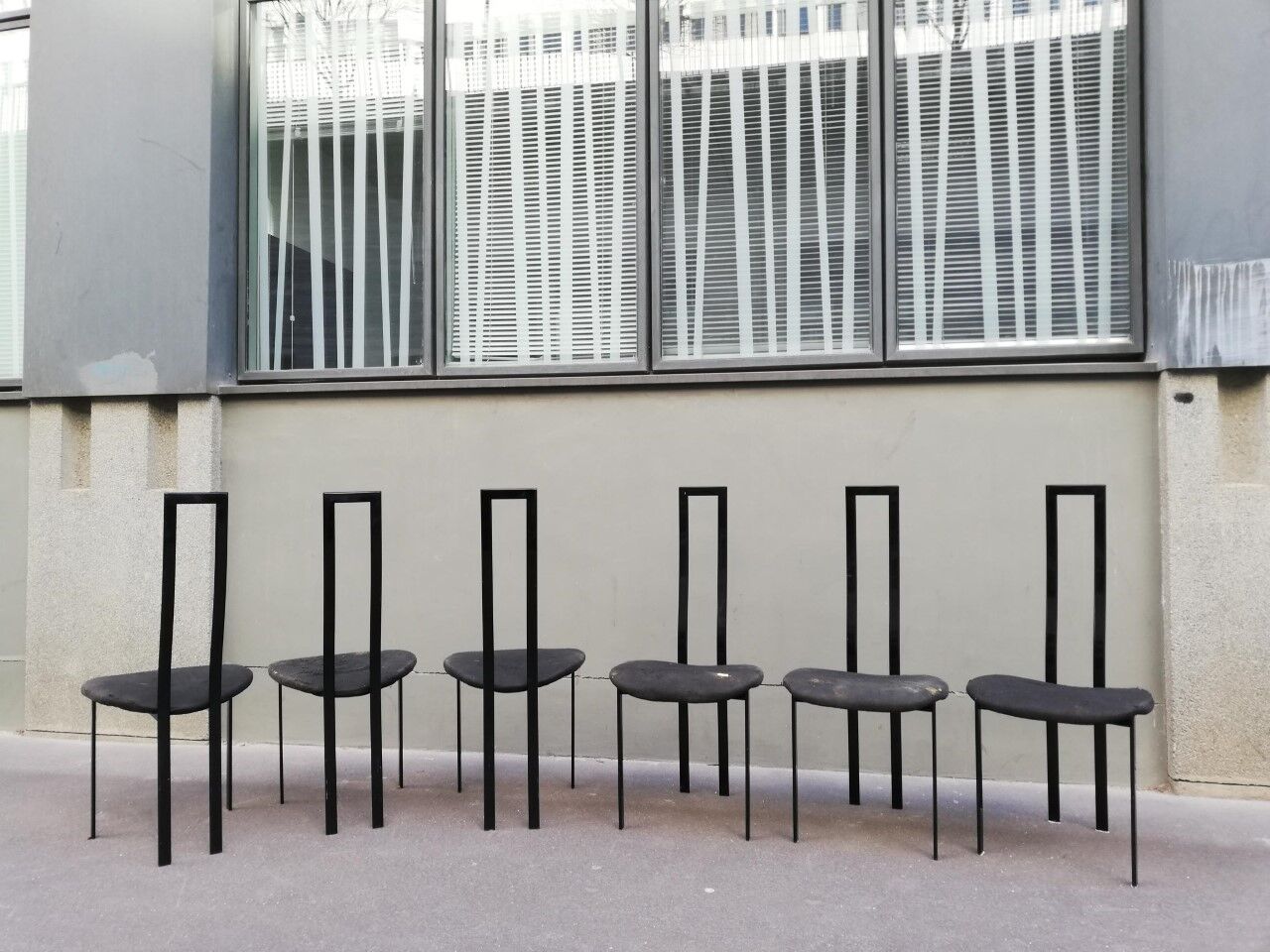 Set of 6 chairs Catellan Italy 80s