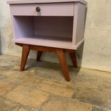 Vintage pale pink bedside table