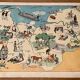 Old poster illustrated map of Normandy 1934 - JP Pinchon