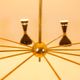 Black lacquered metal 12-arm light chandelier. Contemporary.
