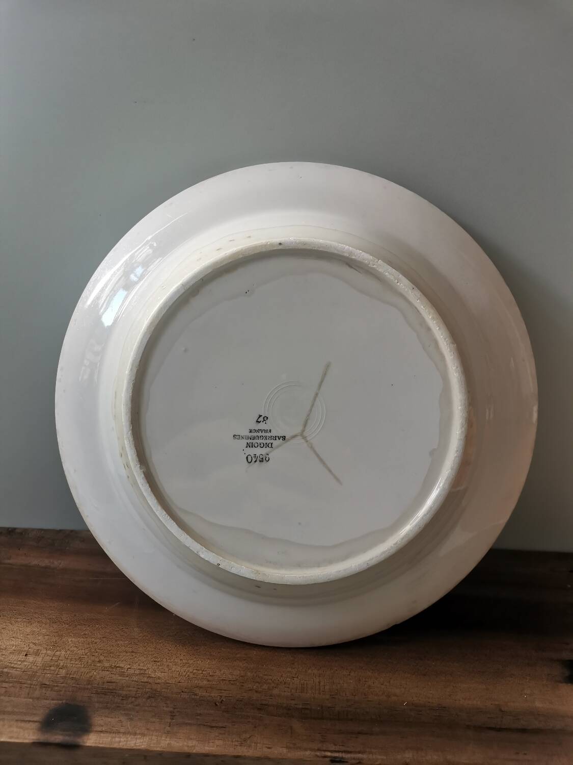 Grand plat service creux vintage motif légumes Sarreguemines Digoin France 9540