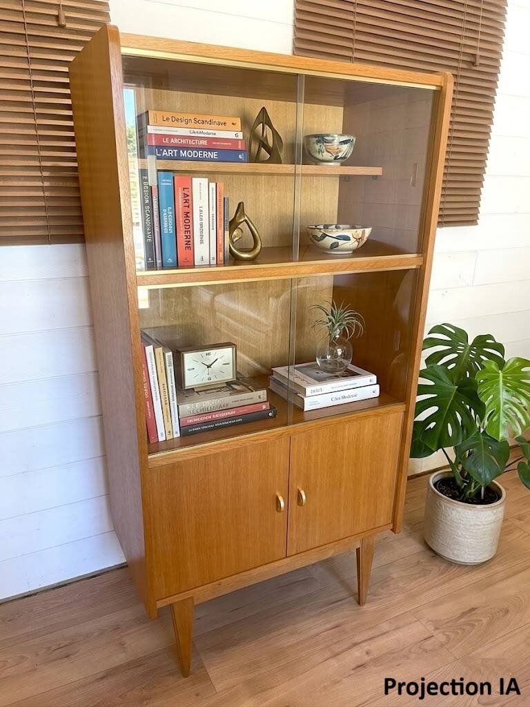 Scandinavian Vintage Display Library 1950s - Mid Century