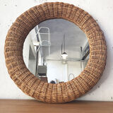 Miroir osier rond 59 cm