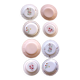 8 small paired plates Badonviller Saint Amand Rose Luzin Digoin Sarreg