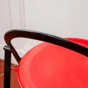 Vintage Clio chairs by Giorgio Cattelan for Cidue, black metal and wood.