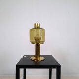 Hans-Agne Jakobsson Table Lamp Model B-102 in brass and glass, 1960s, Sweden