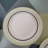 Lot n°2 of 5 Opaceline dessert plates from Salins
