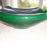 Green and black ceramic cup moist from the 1960s