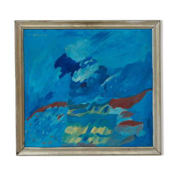 Willy Van Eeckhout 'Landschappelijk Blauw' - Belgium, 1969