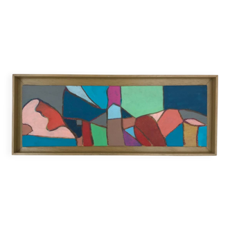 Odile trampont (1942). central point sky. acrylic on canvas