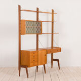 Scandinavian free standing shelving system Ergo wall unit by John Texmon and Einar Blindheim, 60s