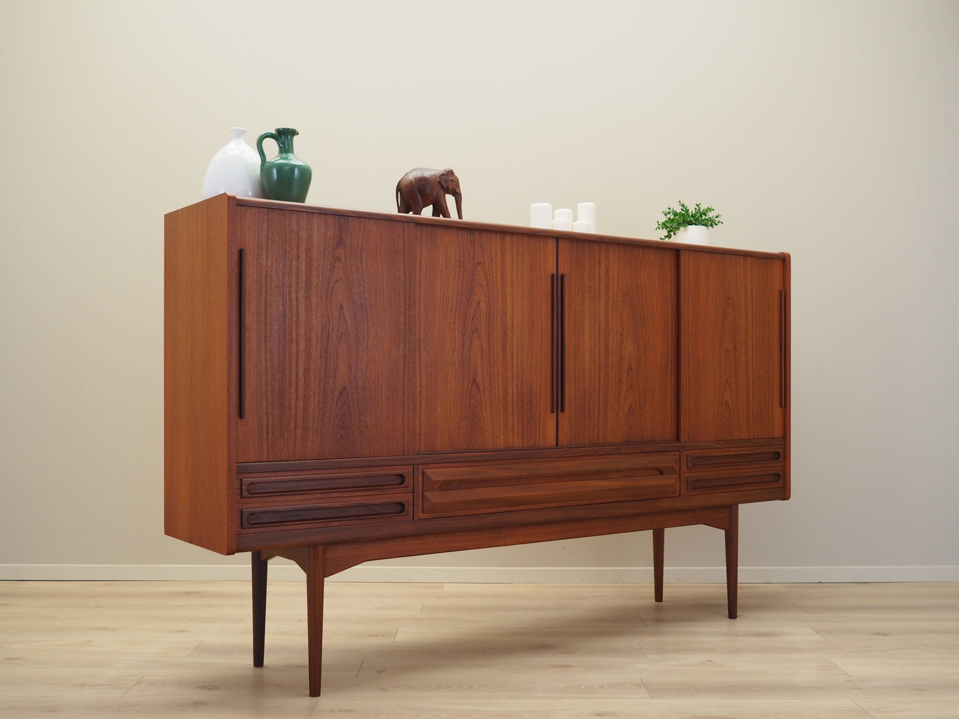 Teak highboard, Danish design, 1960s, production: Denmark