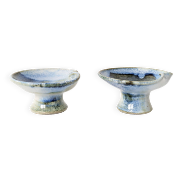 Paire de bougeoirs en céramique West Germany, Till Sudeck, années 60