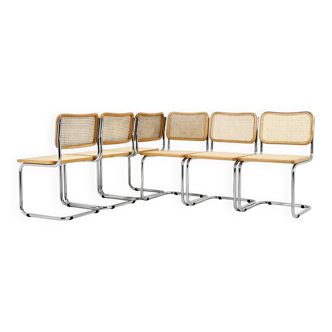 Set of 6 Dining Chairs Style B32 by Marcel Breuer