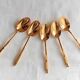 Set of 5 golden coffee spoons chambly