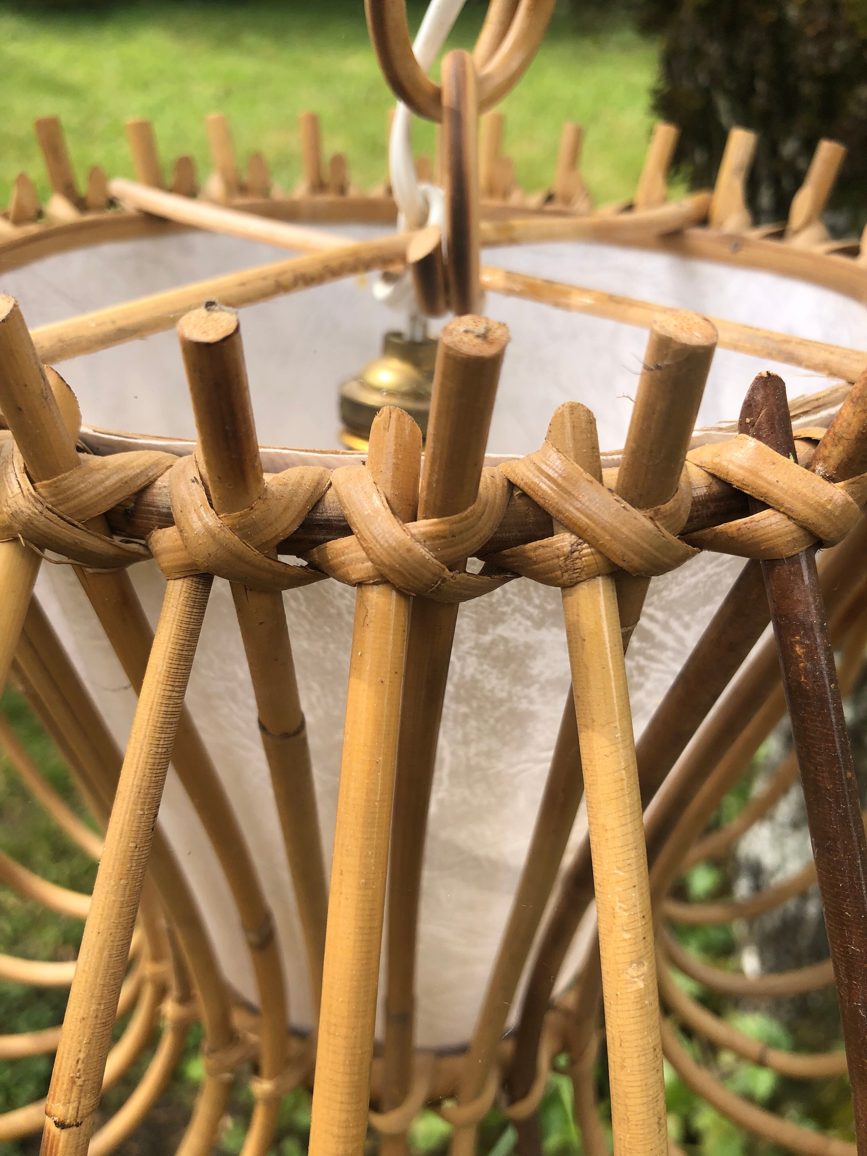 Vintage rattan chandelier