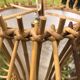 Vintage rattan chandelier