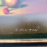 Painting: oil on canvas - still life with fruit