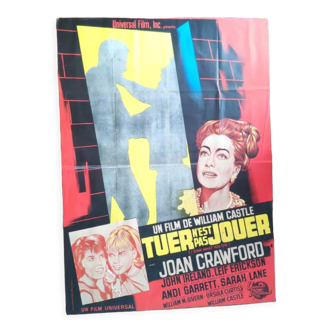 Affiche de cinéma Tuer n’est pas jouer