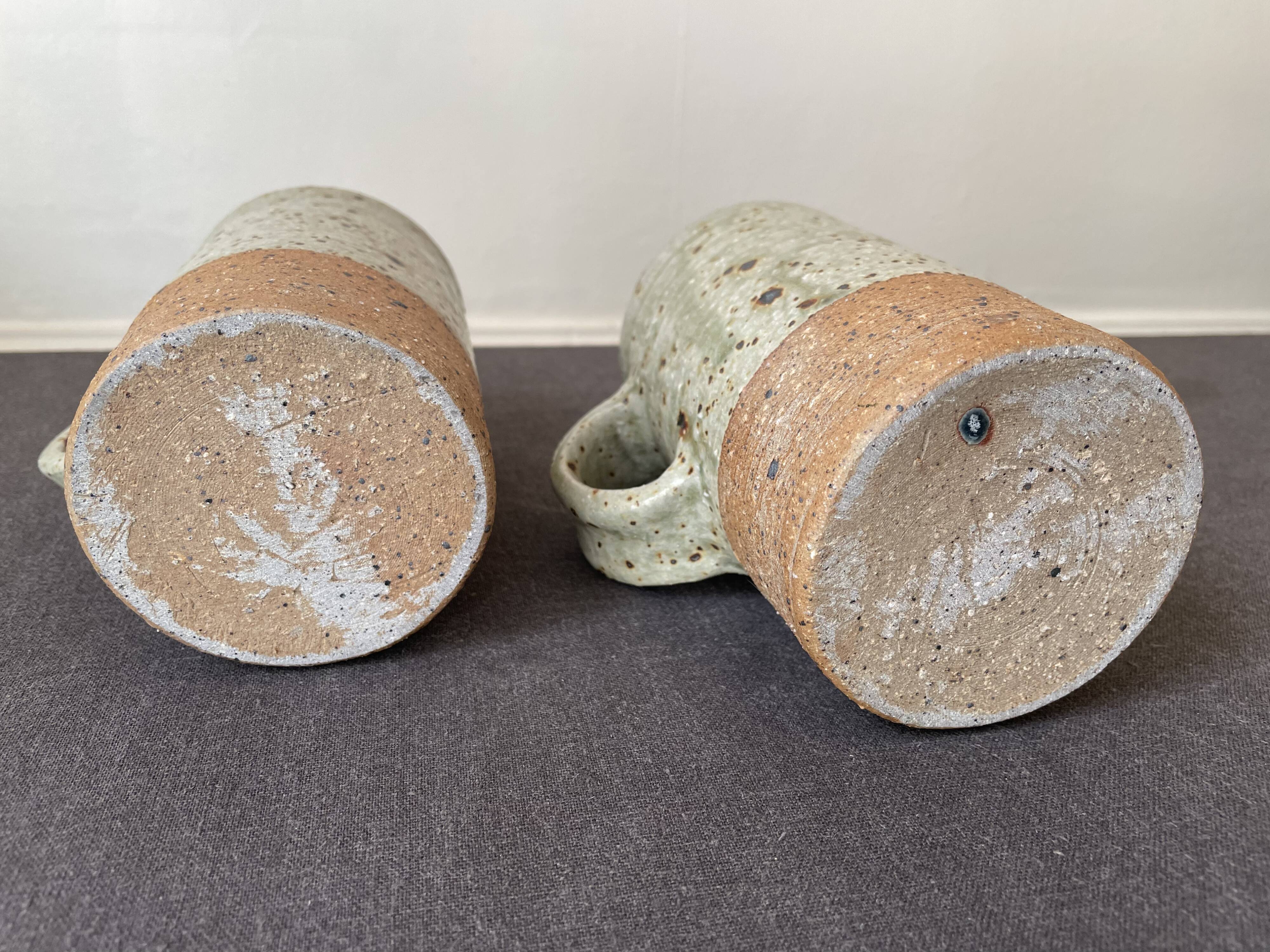 Pyrite stoneware mugs