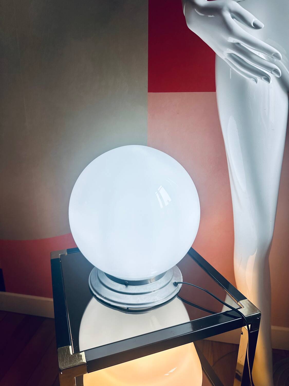Vintage opaline lamp