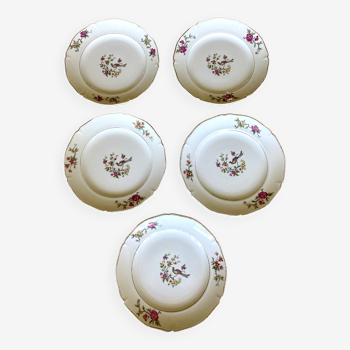 Lot de 5 assiettes Ceranord Saint Amand modèle Regence