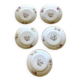 Lot de 5 assiettes Ceranord Saint Amand modèle Regence