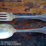 4 vintage silver metal cutlery - 209 grams