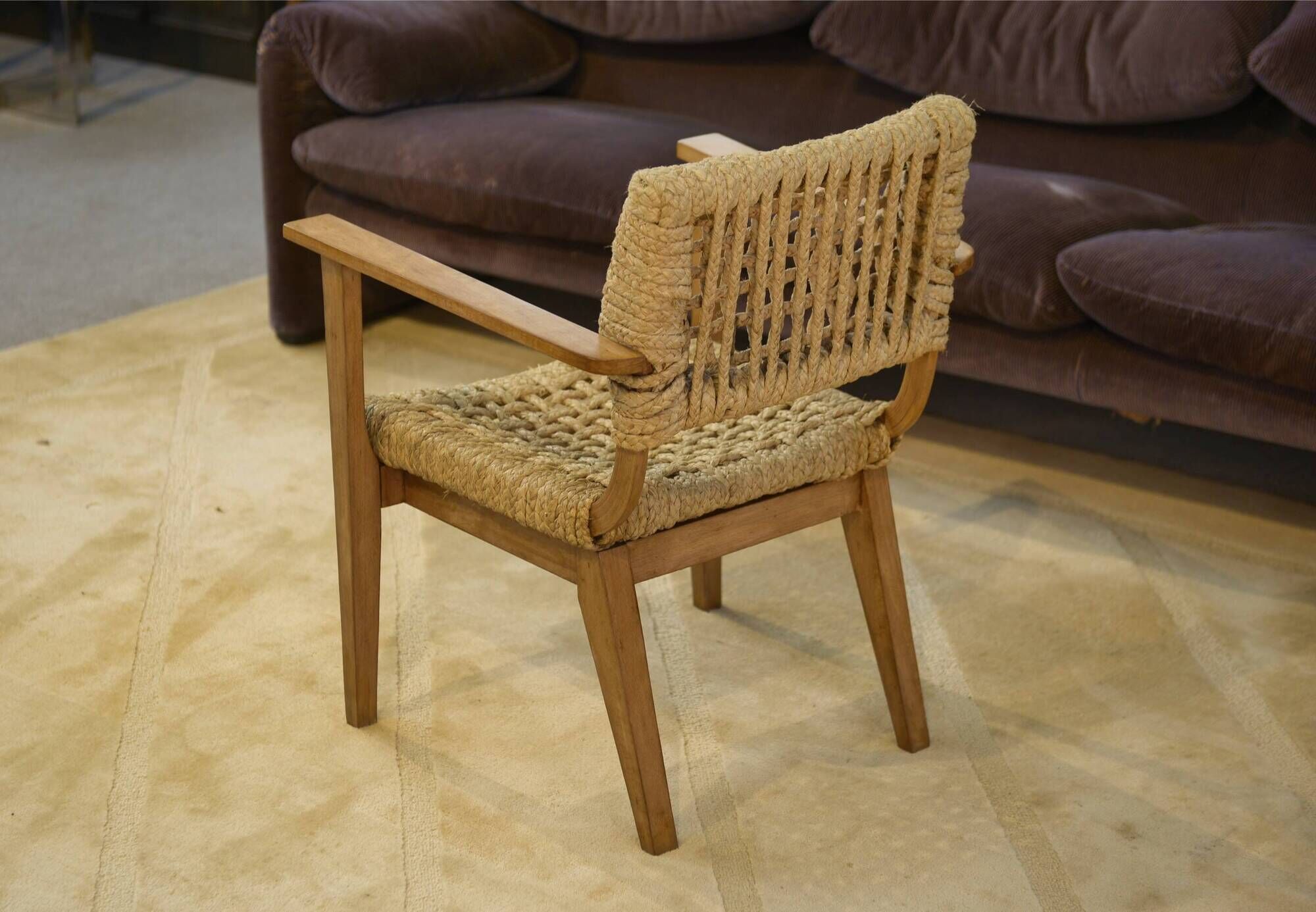 Armchair by Adrien Audoux and Frida Minet for Vibo Vesoul 1940s