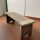 Old solid wood foot step