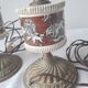 Paire de lampes vintage laiton/ céramique