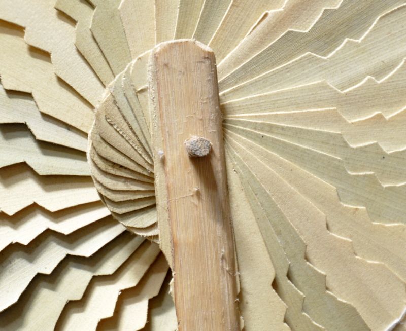 Eventail of handcrafted on the island of Sao Tomé. Material: bamboo