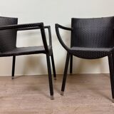 Pair of emu nilo model armchairs design by chiaramonte and marin circa 2000 (still published)
