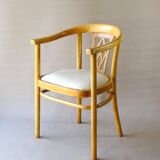 Thonet leather armchair N° A969 F, circa 1930, Art deco
