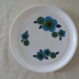 4 plates dessert flowers Arcopal lotus