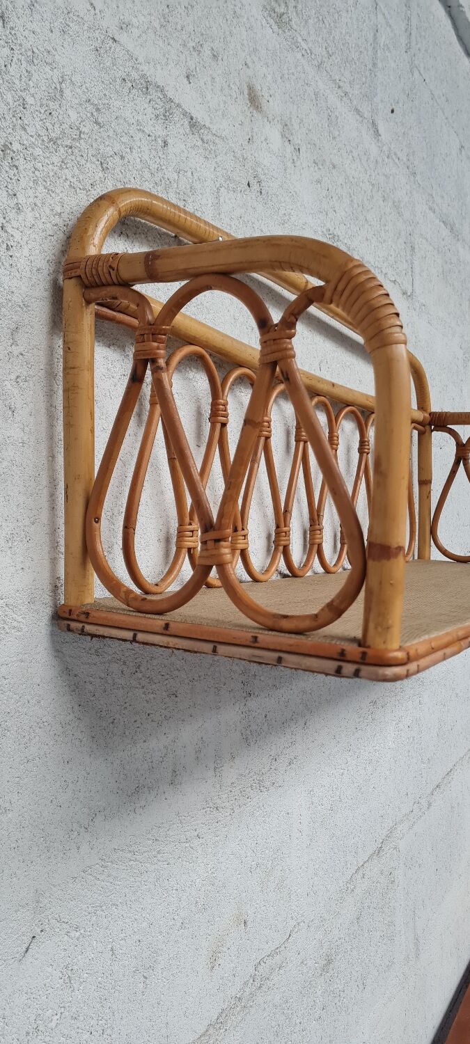 Rattan shelf 1960