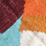 Tapis berbère Kilim écru à aplats colorés 305x190cm