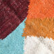 Ecru Berber Kilim rug with colored areas 305x190cm