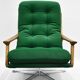 Original rotate armchair, Scandinavian icon, 1960s, quality green velvet