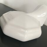 Sconce in white earthenware