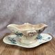 Saucière ancienne Gien Iris en terre de fer, fin XIXe siècle