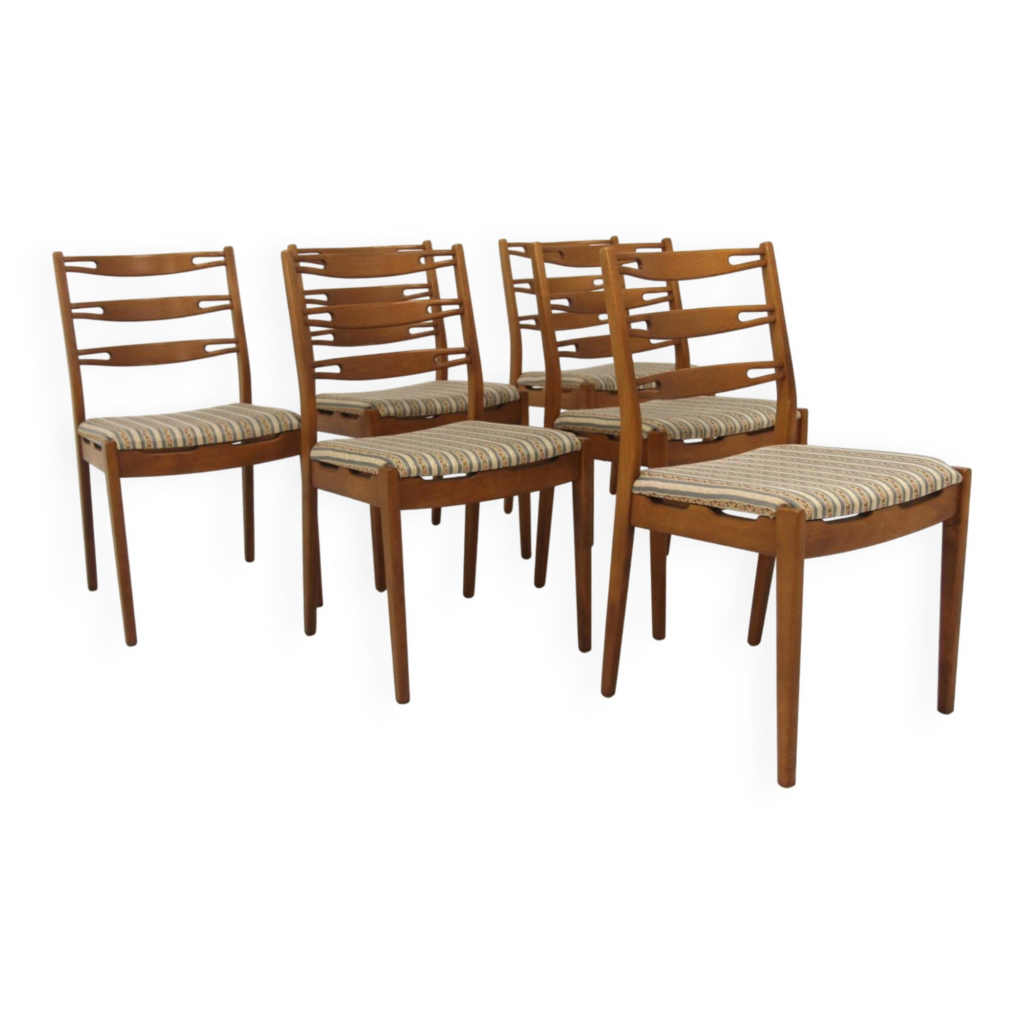 Set de 6 chaises scandinave en hêtre, Suède, 1960