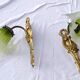 Pair of gilded metal glass paste sconces from the early 20th century