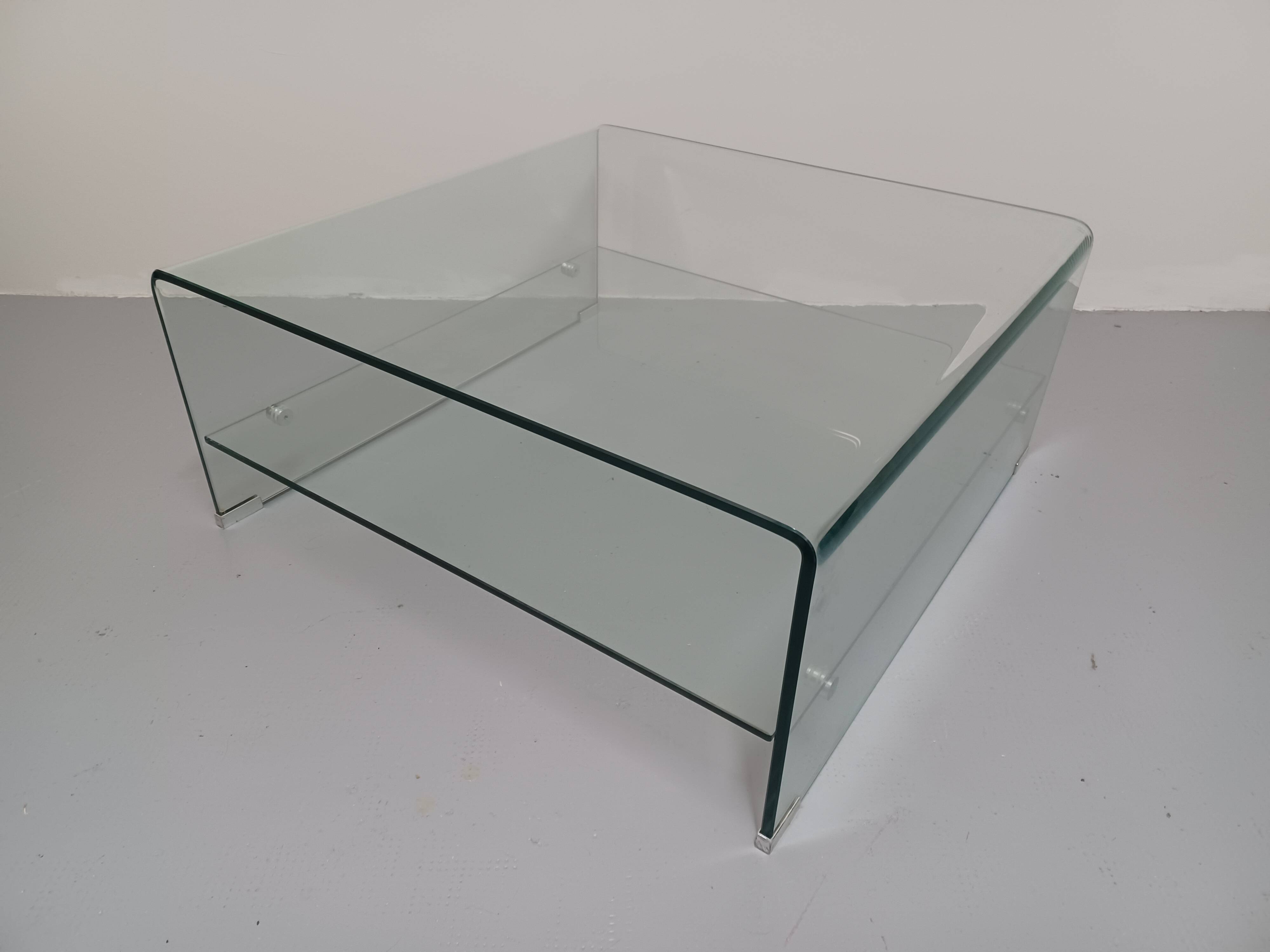 Coffee table, molded glass