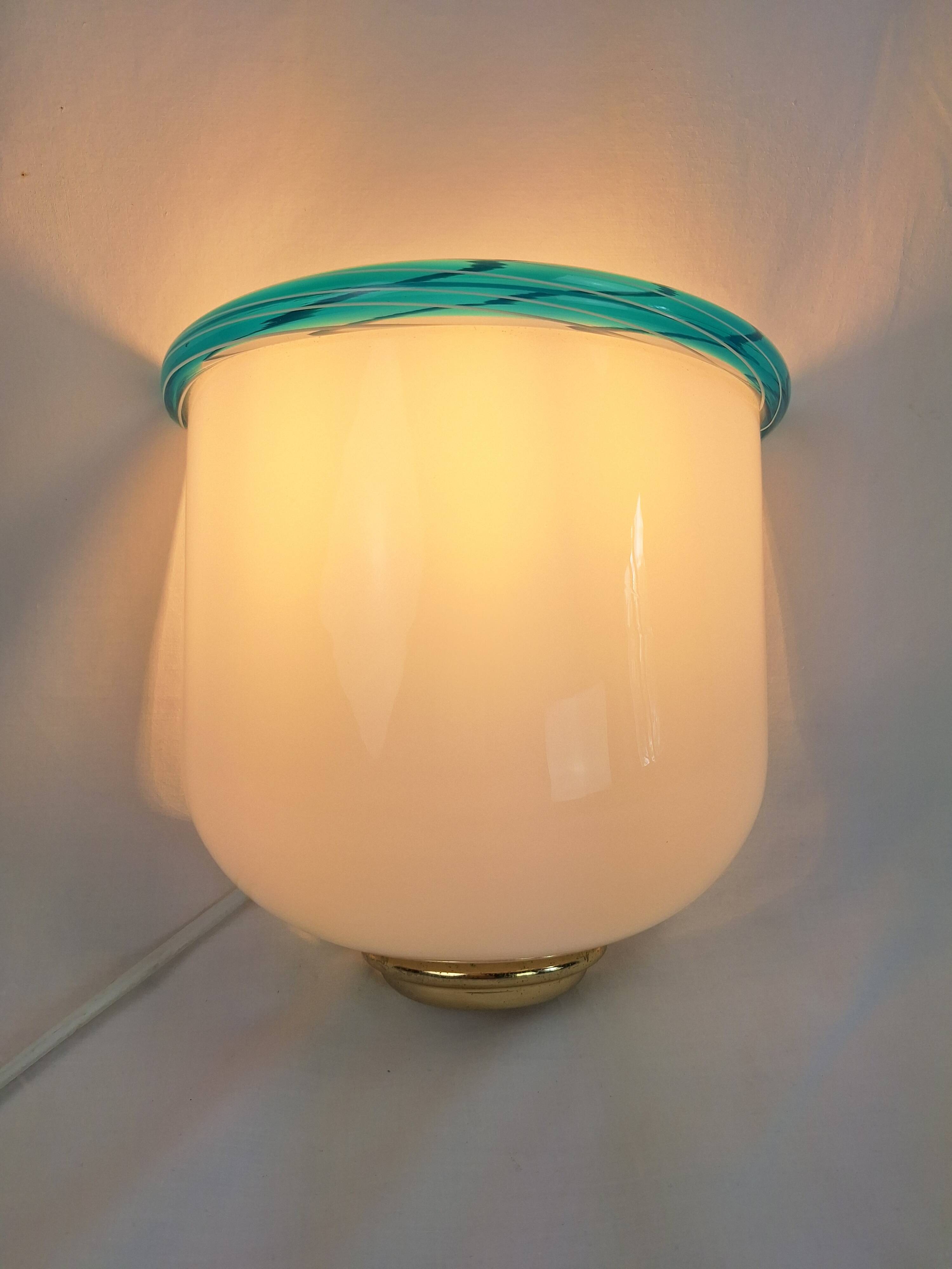 Hand-blown Murano glass wall light Art Deco