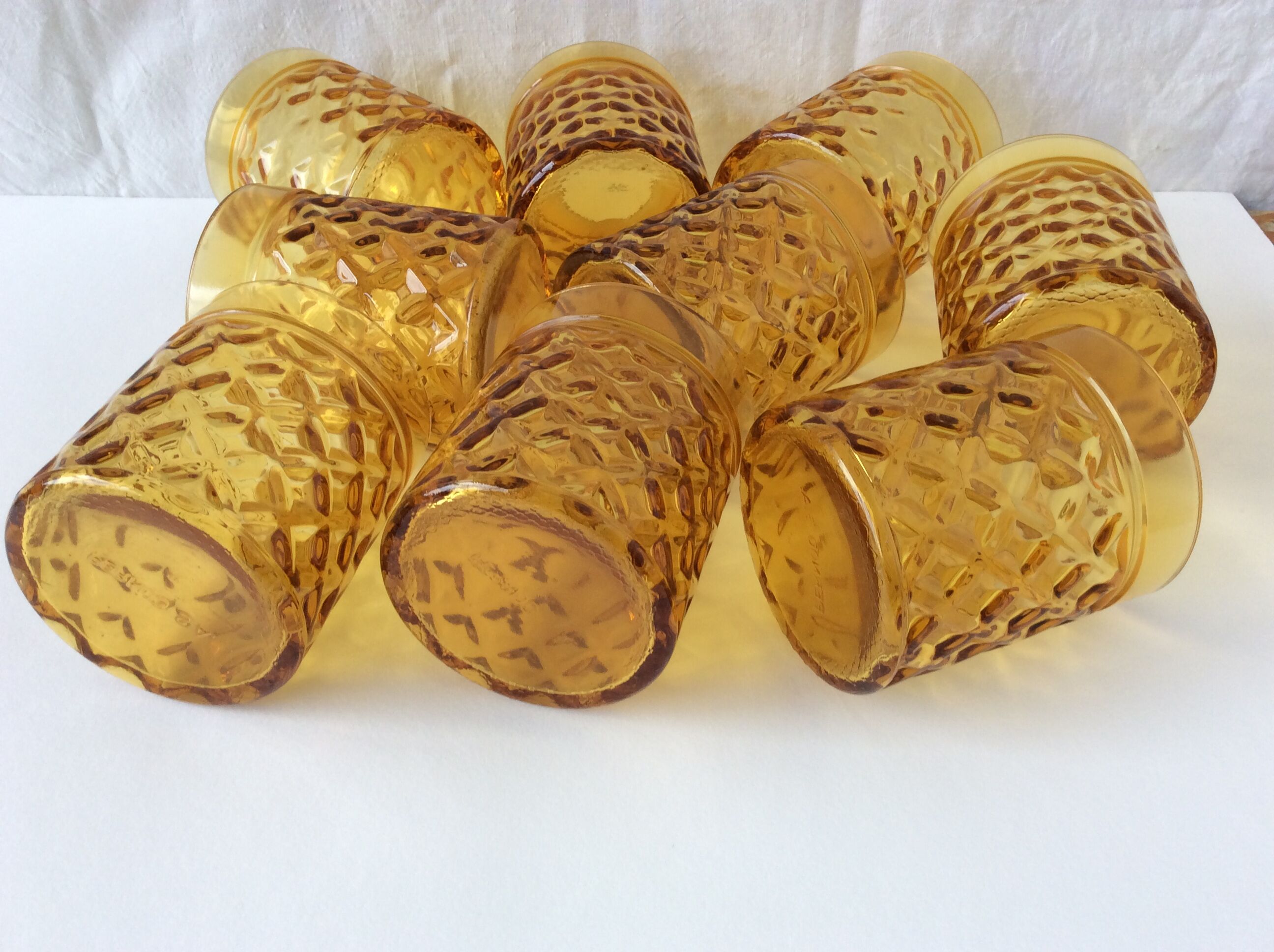 9 vintage glasses model "pineapple"