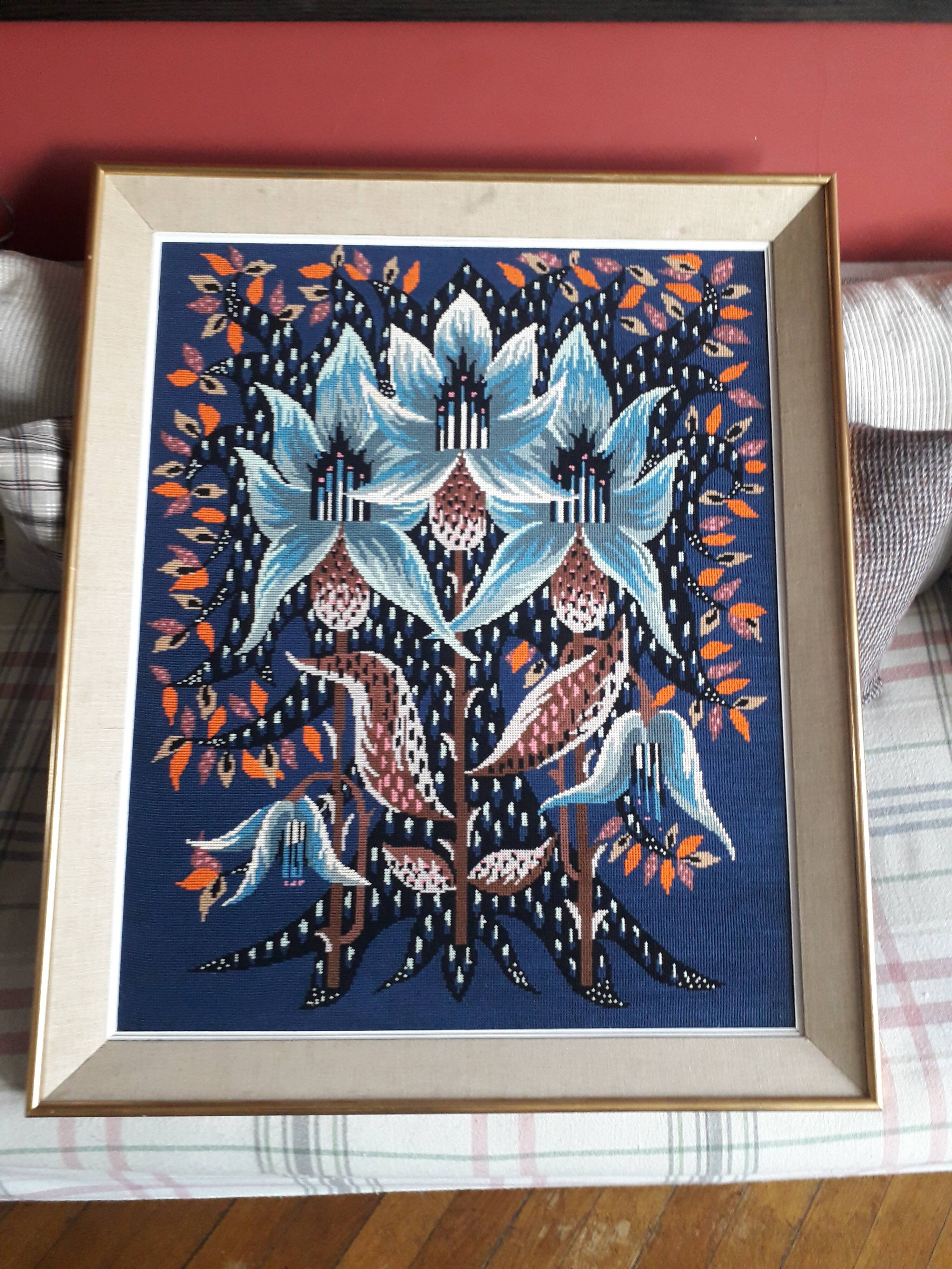 Vintage Framed Wall Tapestry