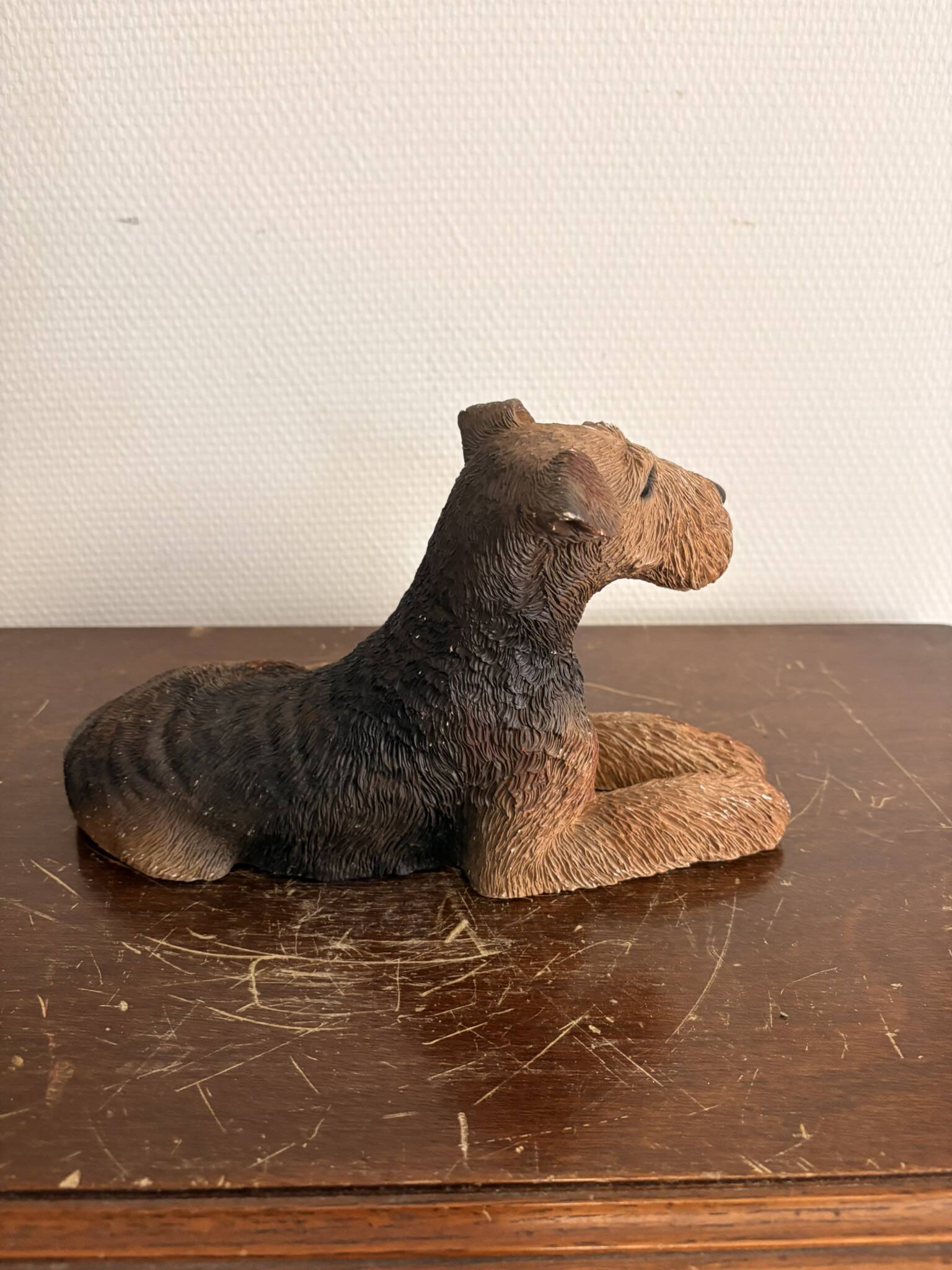 Sculpture Airedale Terrier Par Sandicast Artiste Sandra Brue San Diego 1988