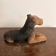 Sculpture Airedale Terrier Par Sandicast Artiste Sandra Brue San Diego 1988