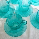 Mint green tea or coffee cups
